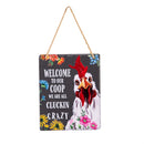 Petal & Plow Garden Sign, Slate, Funny Farm Animal, 8" L x 10" H, Asst of 3