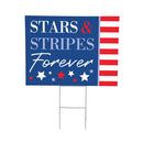 American Classic Stars & Stripes Yard Sign, "Forever", 24"x18"