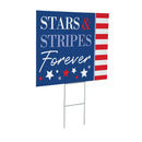 American Classic Stars & Stripes Yard Sign, "Forever", 24"x18"