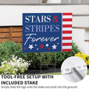 American Classic Stars & Stripes Yard Sign, "Forever", 24"x18"