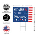 American Classic Stars & Stripes Yard Sign, "Forever", 24"x18"