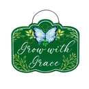 Cottage Garden Sign, Metal, Printed Hanging Sign, 10", Asst of 4