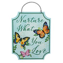 Cottage Garden Sign, Metal, Printed Hanging Sign, 10", Asst of 4