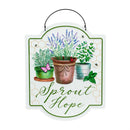 Cottage Garden Sign, Metal, Printed Hanging Sign, 10", Asst of 4