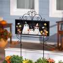 Halloween Ghost Family PVC Horizontal Yard Sign, 20"Wx 8"H