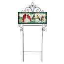 Stained Glass Songbirds PVC Horizontal Yard Sign, 20W"x 8"H