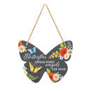 Memorial Garden Sign, Slate, Butterfly Shape, Asst of 2