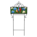 Cardinal Couple Among Hydrangea PVC Horizontal Yard Sign, 20"Wx 8"H