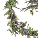 Pollinator Garden Garland Artificial Lavender with Butterflies, 72"L