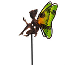 Cottage Garden Glass and Metal Fairy Plant Pick, 3 Styles, 16 Of Each, 48PCS in the Bucket Display