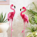 Tropical Oasis Metal Flamingo Garden Stake, 2 Assorted 36"H