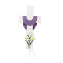 Memorial Garden Stake, Lily Cross Metal Garden Stake, CDU