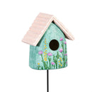 Cottage Garden Resin Bird House Garden Stake 17"H, 3 Assorted