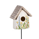 Cottage Garden Resin Bird House Garden Stake 17"H, 3 Assorted