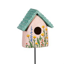 Cottage Garden Resin Bird House Garden Stake 17"H, 3 Assorted
