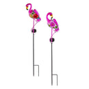 Tropical Oasis Metal Solar Flamingo Stake 36"H, 2 Assorted, 12PCS CDU