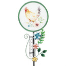 Hillside Pasture Metal and Glass Rain Gauge Garden Stakes 36"H, 2 Assorted, 12PCS CDU