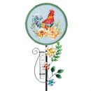 Hillside Pasture Metal and Glass Rain Gauge Garden Stakes 36"H, 2 Assorted, 12PCS CDU