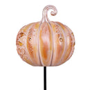 Harvest Blossoms Garden Stake,18"H, Resin Pumpkin Garden Stake , 2 Assorted, 4 of Each