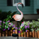 Tropical Oasis Glass Flamingo Solar Stake 22"H, 12PCS CDU