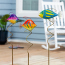 Seaside Retreat Garden Stake, Tropical Fish Metal Garden Stake 32"H, 3 Assorted