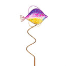 Seaside Retreat Garden Stake, Tropical Fish Metal Garden Stake 32"H, 3 Assorted