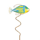 Seaside Retreat Garden Stake, Tropical Fish Metal Garden Stake 32"H, 3 Assorted