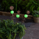 VivaStyle Garden Stake, Celestial GID Orb Garden Stake, 18"H, Asst of 3, CDU
