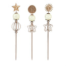 VivaStyle Garden Stake, Celestial GID Orb Garden Stake, 18"H, Asst of 3, CDU