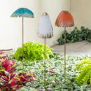 Garden of Wonder Garden Stake, Whimsy Mushroom Metal Garden Stake 33"H, 3 Assorted