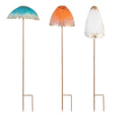 Garden of Wonder Garden Stake, Whimsy Mushroom Metal Garden Stake 33"H, 3 Assorted