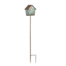 Hillside Pasture Garden Stake, Deco Birdhouse Garden Stake 34"H, 2 Assorted