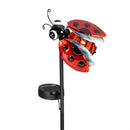 Pollinator Garden Solar Butterfly/Dragonfly/Ladybug Twinkling Stake, 3 Assorted, 12PCS CDU