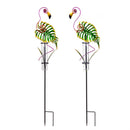 Palm Beach Metal Flamingo Rain Gauge Stake 36"H, 2 Assorted, 12PCS CDU