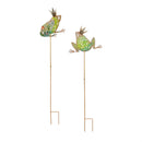 Cottage Garden Metal Garden Stake, Royal Frog 41"H, 2 Assorted