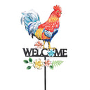 Hillside Pasture Metal Garden Stake Barn/Cow/Rooster 36"H, 3 Assorted