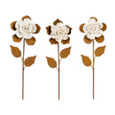 VivaStyle Garden Stake, Metal & Ceramic Flower Plant Pick, 12"H, Set of 24 in Bucket Display