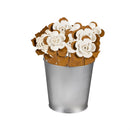 VivaStyle Garden Stake, Metal & Ceramic Flower Plant Pick, 12"H, Set of 24 in Bucket Display