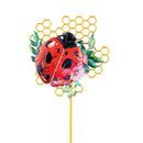 Pollinator Garden Garden Stake, Pollinator Honeycomb , 36"H, 3 Assorted