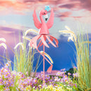 Tropical Oasis Metal Flamingo Wind Spinner 38"H