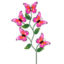 Pollinator Garden Metal Ladybug/Butterfly Garden Stake 47"H, 2 Assorted