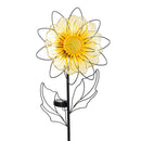 Cottage Garden Metal and Glass Flower Solar Flower Stake 48"H, 3 Assorted