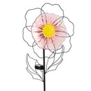 Cottage Garden Metal and Glass Flower Solar Flower Stake 48"H, 3 Assorted