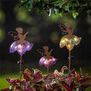 Garden of Wonder Metal and Glass Fairy Solar Stake 36"H, 3 Assorted
