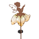 Garden of Wonder Metal and Glass Fairy Solar Stake 36"H, 3 Assorted