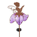 Garden of Wonder Metal and Glass Fairy Solar Stake 36"H, 3 Assorted