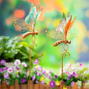 Cottage Garden Stake, Deco Butterfly Metal Garden Stake 40"H, 2 Assorted