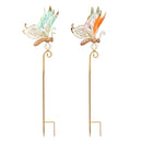 Cottage Garden Stake, Deco Butterfly Metal Garden Stake 40"H, 2 Assorted