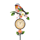 Cottage Garden Metal Garden Bird Stake With Thermometer 48"H , 3 Assorted