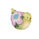 What She Shed Garden Statue, Ceramic Floral Birds Statue, 2 Asst., 5"H